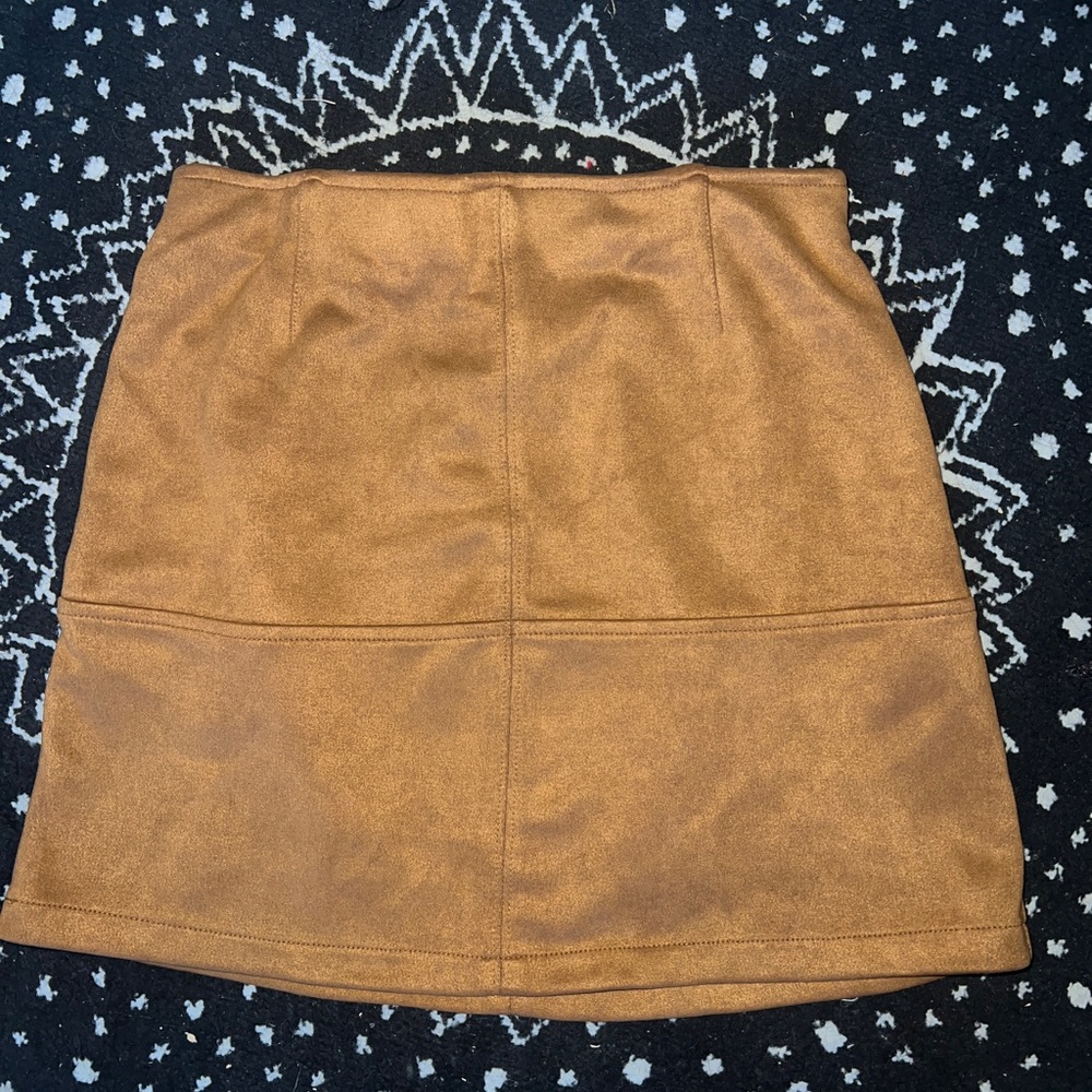 Brown suede skirt - Picture 1 of 1